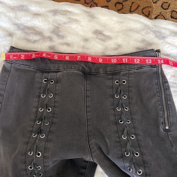 Guess Sexy Black Jeans with lacing down front of legs and seam down back! - Picture 12 of 14